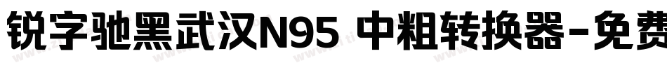 锐字驰黑武汉N95 中粗转换器字体转换